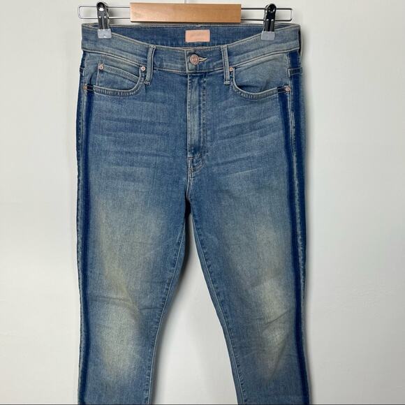 Mother Jeans Stunner Zip Ankle Step Fray Light Kitty Wash Size 28 - Picture 3 of 9